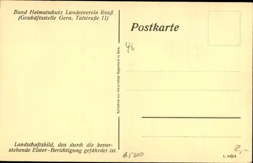 Ak Gera in Thüringen, An der Elster