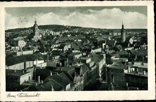 Ak Gera Thüringen, Teilansicht, Stadtpanorama