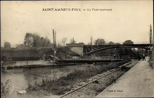 Ak Saint Mansuy Meurthe et Morelle, Die schwingende Brücke