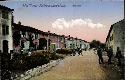 Ak Verdenal Meurthe et Moselle, Straßenpartie, Häuser