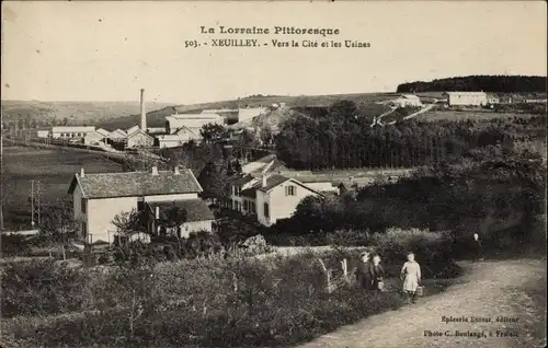 Ak Xeuilley Meurthe et Moselle, Auf dem Weg zur Stadt und den Fabriken