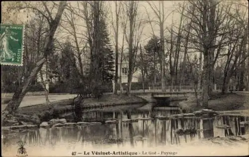 Postkarte Le Vésinet Yvelines, Le Gue, Landschaft