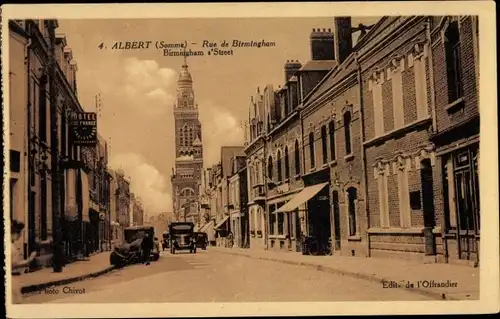 Ak Albert Somme, Rue de Birmingham