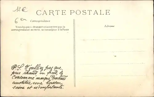 Postkarte Paris VI, Seineflut 1910, Rue Mazet