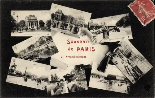 Ak Paris VI, Detailansichten