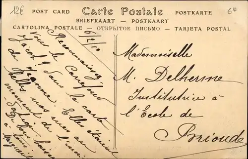 Postkarte Paris V, Seineflut 1910