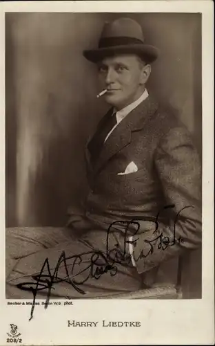 Ak Schauspieler Harry Liedtke, Portrait, Autogramm
