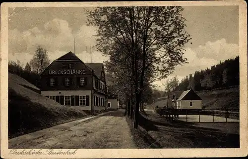 Ak Potůčky Breitenbach Region Karlsbad, Dreckschänke