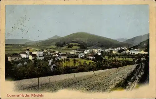 Ak Perštejn Pürstein Region Aussig, Totalansicht