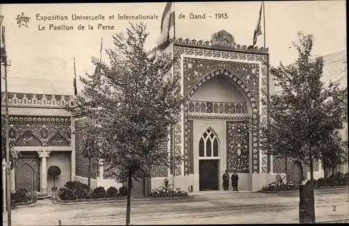 Ak Universelle und Internationale Ausstellung von Gent 1913, Der Persische Pavillon