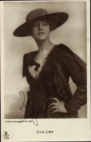 Ak Schauspielerin Lya Ley, Portrait, Autogramm