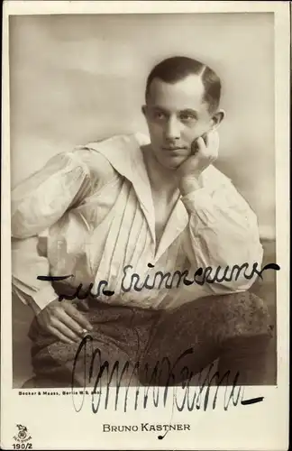 Ak Schauspieler Bruno Kastner, Portrait, Autogramm