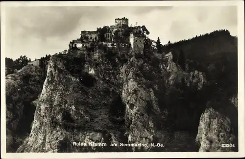 Ak Klamm am Semmering Niederösterreich, Ruine