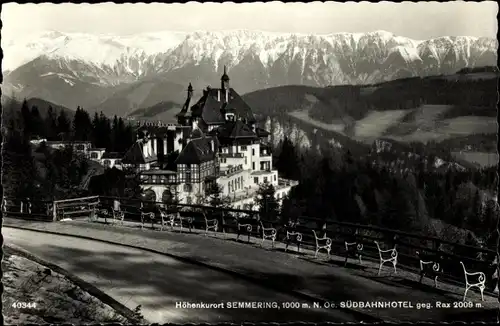 Ak Semmering in Niederösterreich, Südbahnhotel, Rax