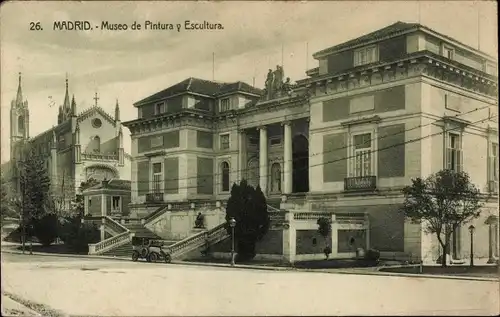 Ak Madrid Spanien, Museo de Pintura y Escultura