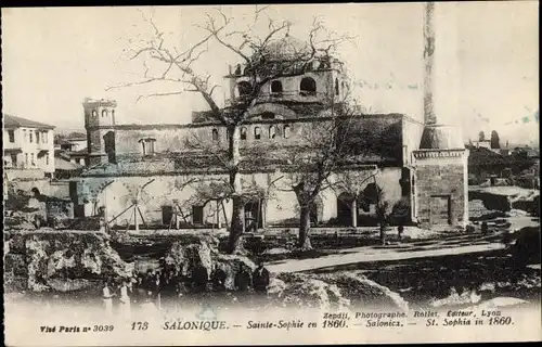 Ak Saloniki Griechenland, Sainte Sophie en 1860, Kirche