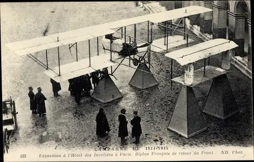 Ak-Kampagne von 1914, Ausstellung im Hôtel des Invalides in Paris, Doppeldecker