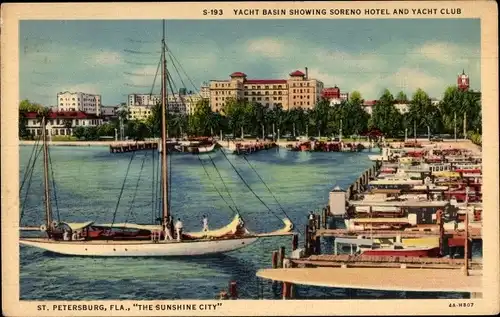Ak Saint Petersburg Florida USA, Yacht Basin, Soreno Hotel, Yacht Club