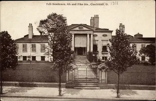 Ak Cincinnati Ohio USA, Taft Residence 4th und Pike Sts.