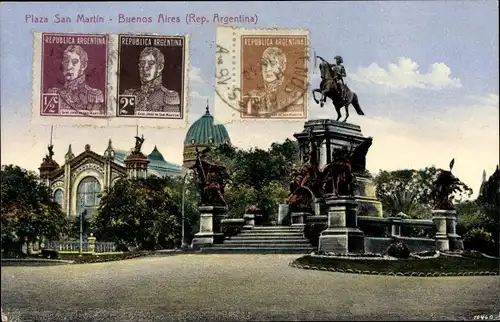 Ak Buenos Aires Argentinien, Plaza San Martin
