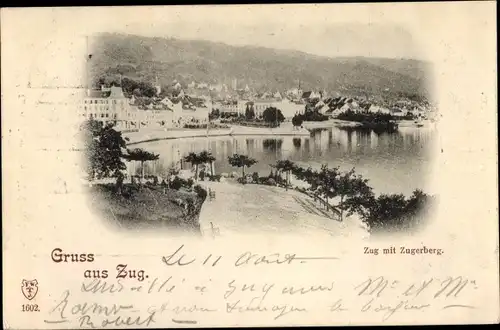 Ak Zug Stadt Schweiz, Panorama, Zugerberg