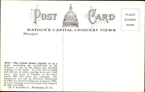 Ak Washington DC USA, Das Kapitol