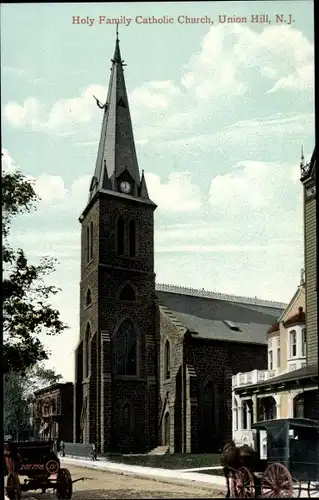 Ak New Jersey USA, Katholische Kirche der Heiligen Familie, Union Hill