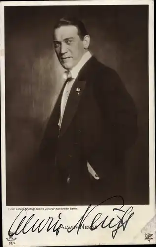 Ak Schauspieler Alwin Neuss, Portrait, Autogramm
