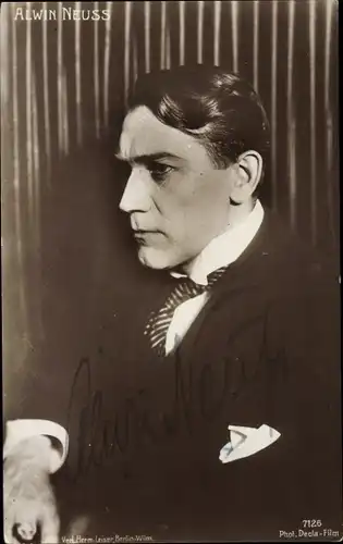Ak Schauspieler Alwin Neuss, Portrait, Autogramm
