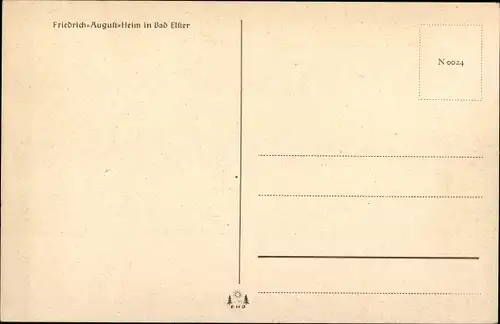 Ak Bad Elster im Vogtland, Friedrich-August-Heim