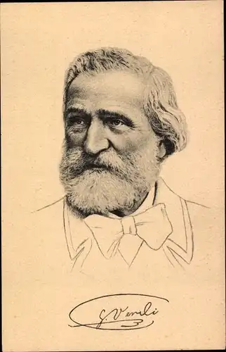 Ak Ital. Komponist Giuseppe Fortunino Francesco Verdi, Portrait
