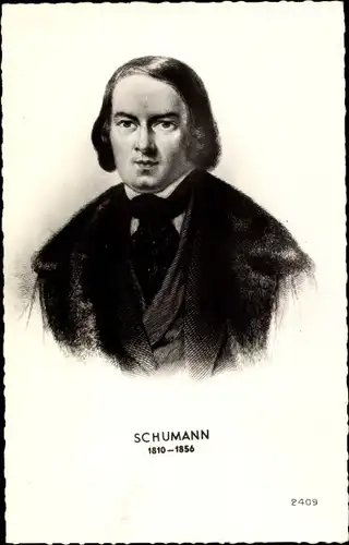 Künstler Ak Portrait des Komponisten Robert Schumann