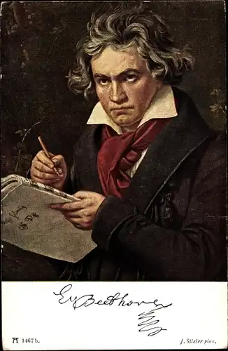 Künstler Ak Stieler, J., Komponist Ludwig van Beethoven, Portrait