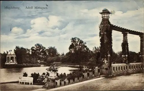 Ak Magdeburg an der Elbe, Adolf Mittag See