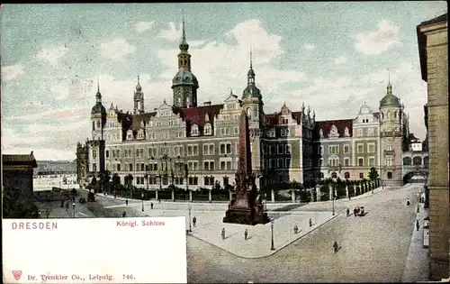 Ak Dresden Altstadt, königliches Schloss