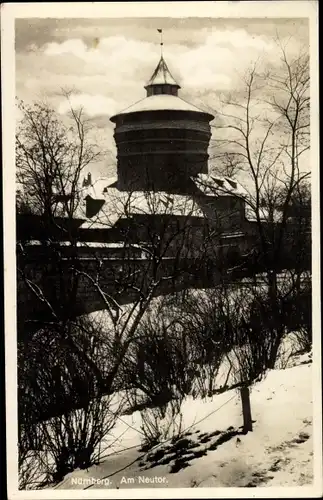 Ak Nürnberg in Mittelfranken, Neutor, Winter