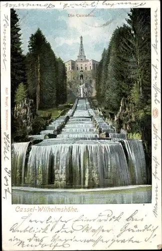 Ak Bad Wilhelmshöhe Kassel in Hessen, Die Kaskaden, Herkules