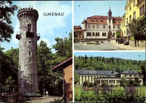 Ak Ilmenau in Thüringen, Kickelhahnturm, Rathaus, Schloss, Kreiskulturhaus