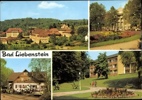 Ak Bad Liebenstein im Thüringer Wald, Heinrich-Mann-Sanatorium, Hubertushof, Kurhaus, Therapiegebäud