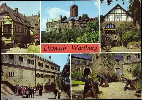 Ak Lutherstadt Eisenach in Thüringen, Wartburg, Kanonen