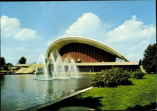 Ak Berlin Tiergarten, Kongresshalle, Springbrunnen