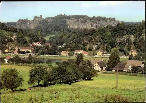 Ak Rathen an der Elbe Sächsische Schweiz, Ortsansicht