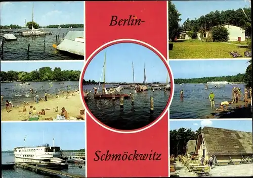 Ak Berlin Köpenick Schmöckwitz, Seddinsee, Intercamping Krossinsee, Wohnschiff, Zeuthener See