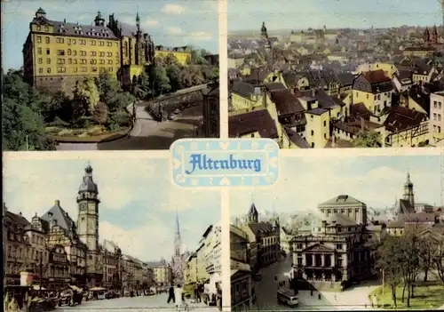 Ak Altenburg in Thüringen, Schloss, Panorama, Teilansichten