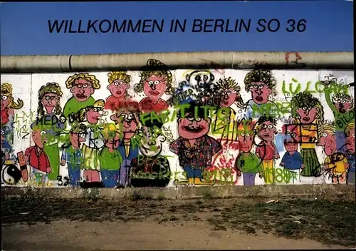 Ak Berlin Kreuzberg, Berliner Mauer, SO 36