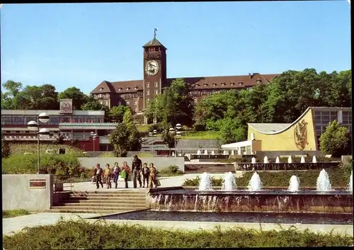 Ak Potsdam in Brandenburg, Terrassencafé Minsk und Schwimmhalle, Brauhausberg