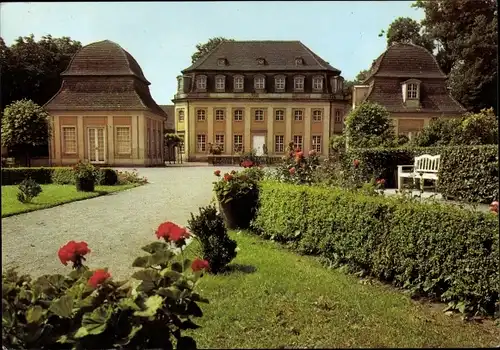 Ak Bad Lauchstädt Saalekreis, Kuranlagen, Goethe-Theater, Brunnen, Kursaal, Pavillons