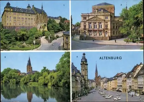 Ak Altenburg in Thüringen, Schloss, Landestheater, Teilansichten