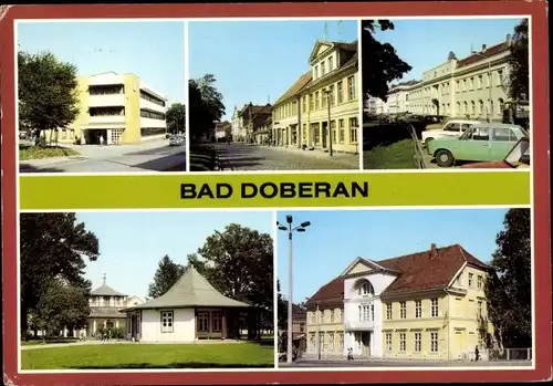 Ak Bad Doberan, Dienstleistungskombinat Rostocker Straße, Severinstraße, Kamp, Lessing Oberschule