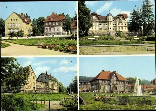 Ak Schierke Wernigerode im Harz, Kurpark, FDGB-Erholungsheime Franz Mehring, Hermann Gieseler
